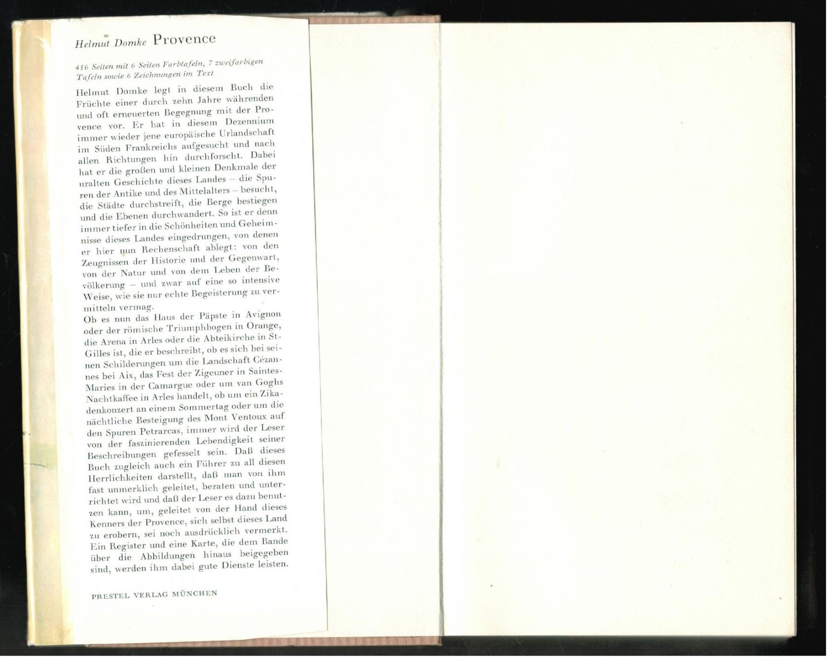 Libri: Prestel; Helmut Domke; Provence     * – Usato da Zürich venduto da Tolima194 2