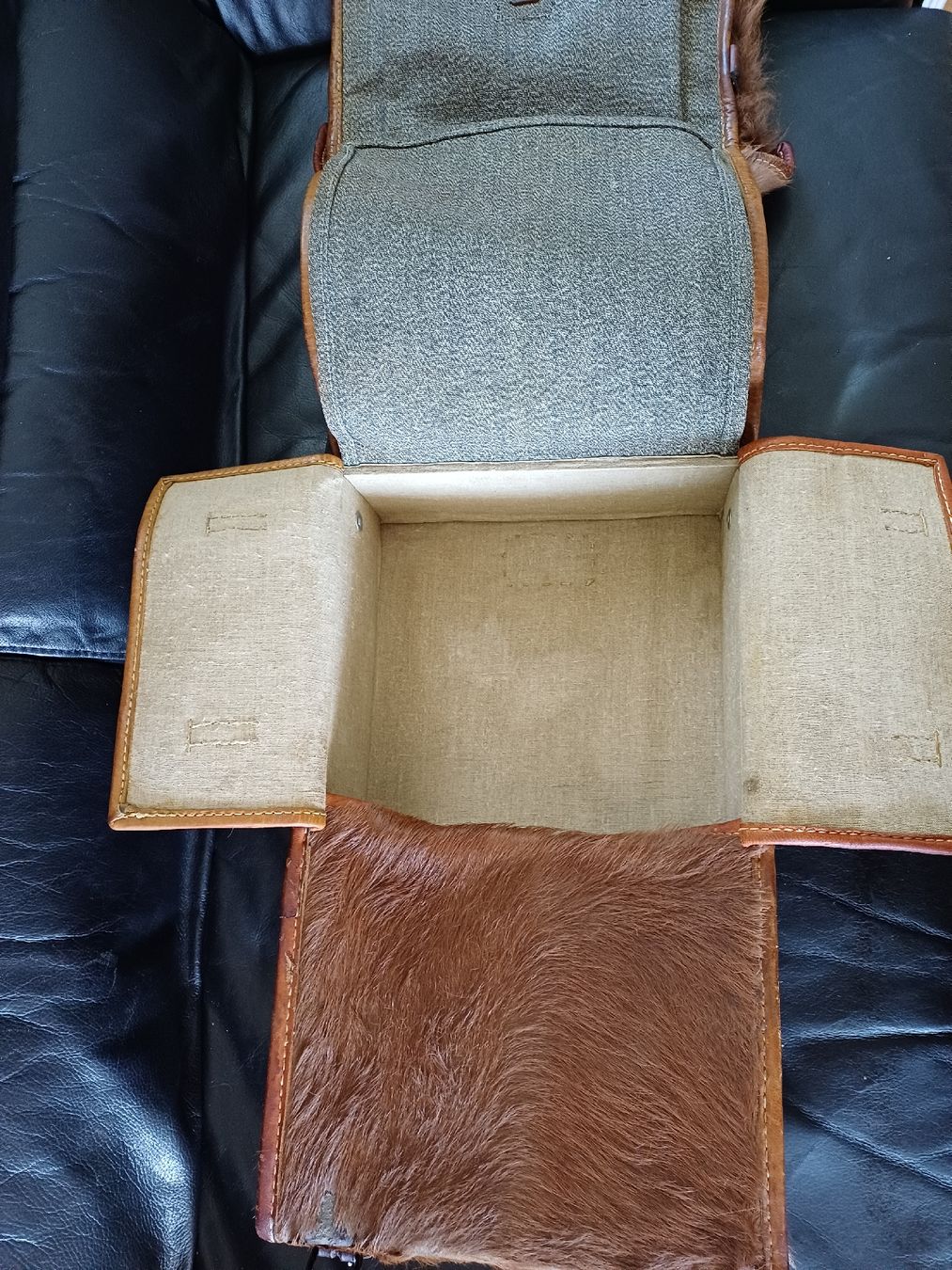 Schweizer Armee Rucksäcke: Vintage Rucksack mit Kuhfell von 1945 – Gebraucht aus Ebersecken von Napf08 5