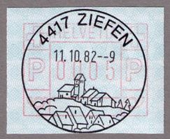 ATM 6_4417 ZIEFEN__11.10.82_Werbestempel K889__ERSTTAG !