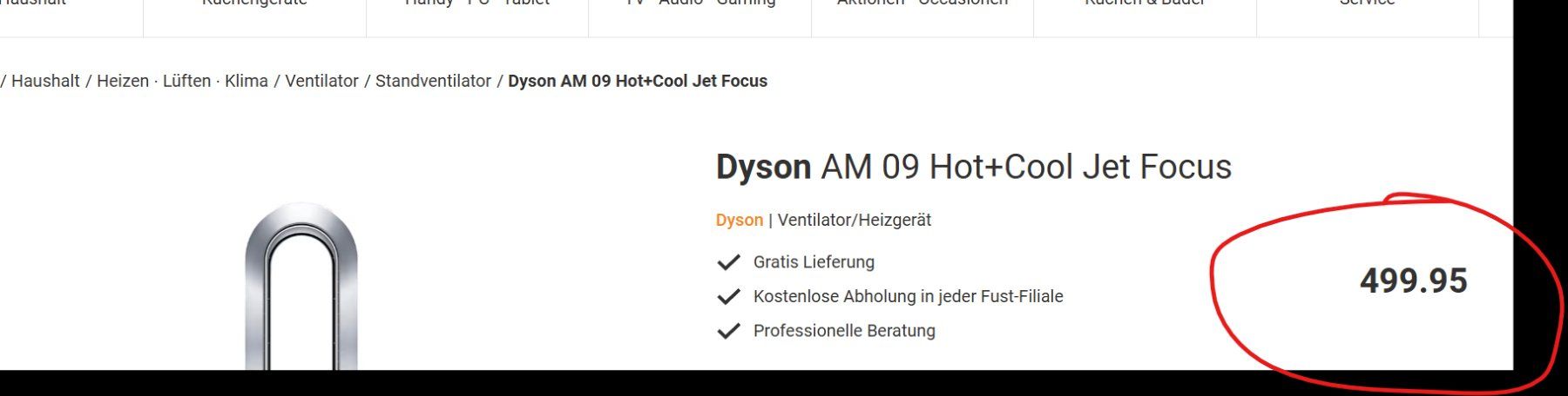 Dyson Ventilatori: DysonAM 09 Hot+Cool Jet Focus – Nuovo (secondo la descrizione) da Steinhausen venduto da Retourenprofis 2