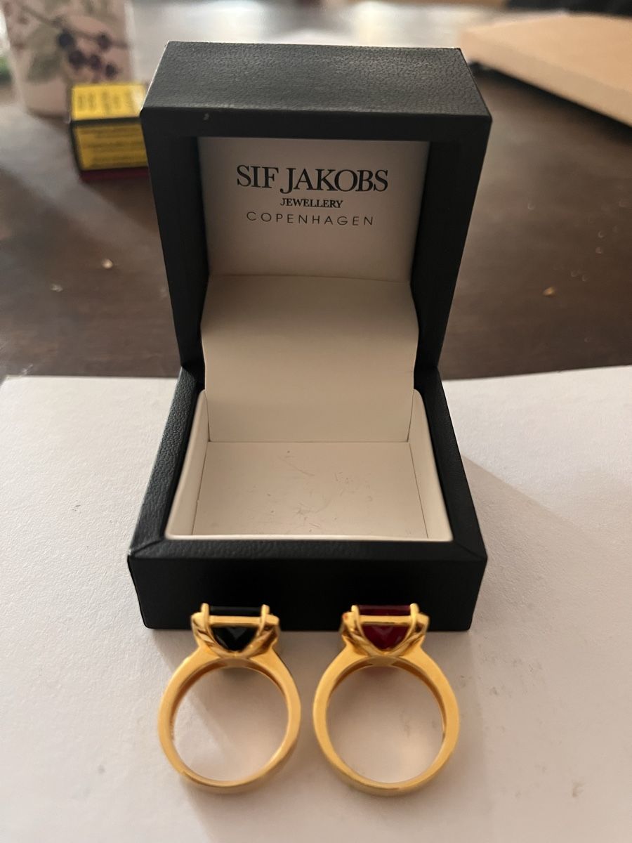 Anelli: Bague en argent 925 plaqué or – Usato da Chamblon venduto da BrocanteDeLaColline 1