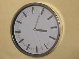 Horloge murale analogique grise diamètre 25 cm