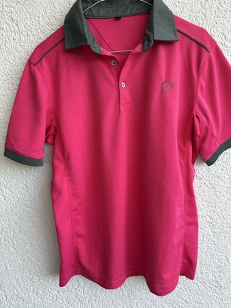 The Dogleg Damen Polo Shirt in Gr. M, beere/grau, neuwertig!