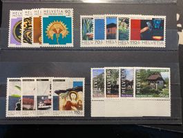 Pro Patria 1992, 1998, 1999, 2002 / 4x serie Postfrisch **