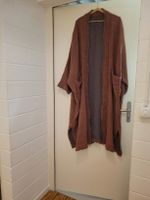 Kimono Jacke von Roselabel 1 Size orangebraun/blau Leinen