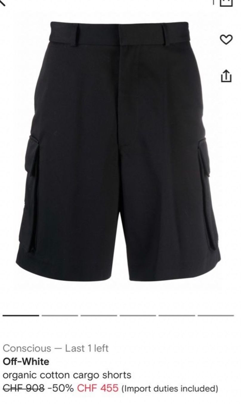 Pantalons: Off white cargo shorts M new! – Neuf avec emballage d'origine à Neuchâtel par Blek7 2