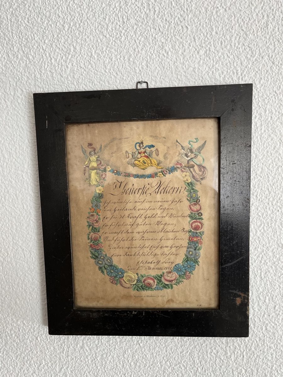 Dokumente: Original Taufschein in Biedermeier, 1842 – Gebraucht aus Steffisburg von stockhorn01