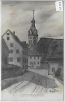 Wohlen AG - Dorfpartie mit Kirche