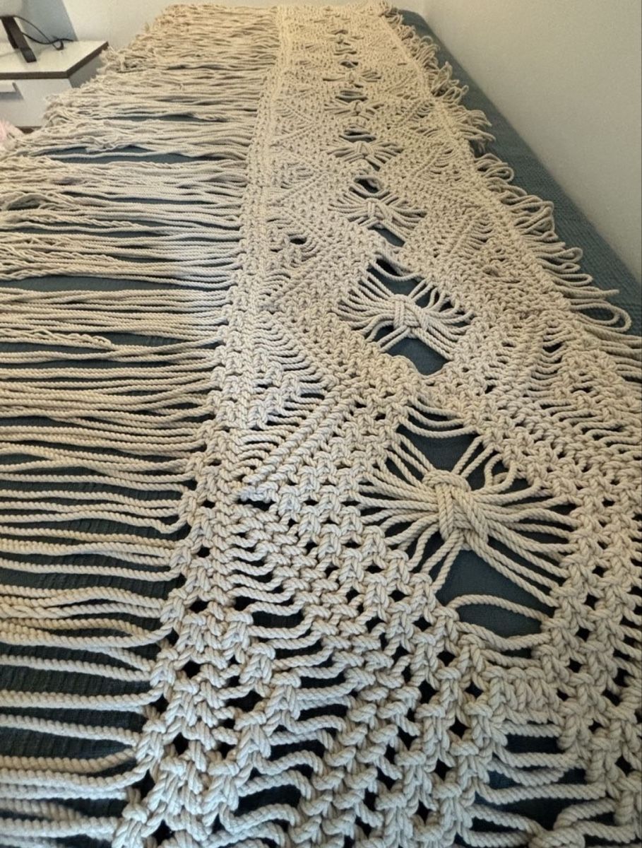 Boohoo Tutte le decorazioni: Handgemachtes Makramee Wandbehang - Boho Chic Deko! – Usato da Esslingen venduto da Sereno3 5