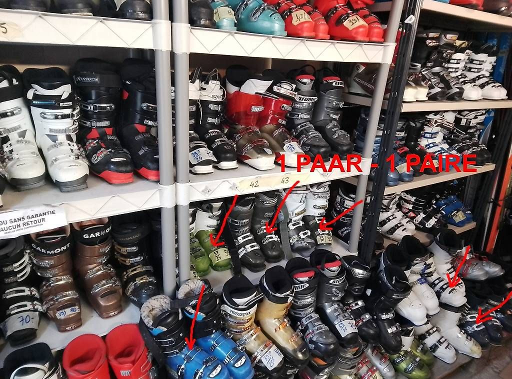 Damenschuhe: Chaussures de skis T-38 occasion (1 paire) – Gebraucht aus Leysin von Liquidation-404