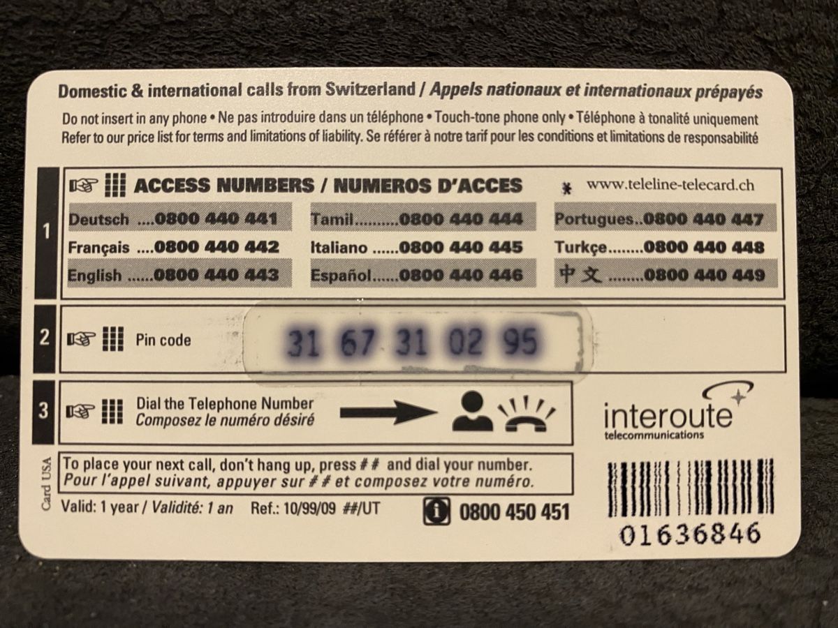 Cartes de téléphone: Teleline – D'occasion à Lausanne par babacard10 1