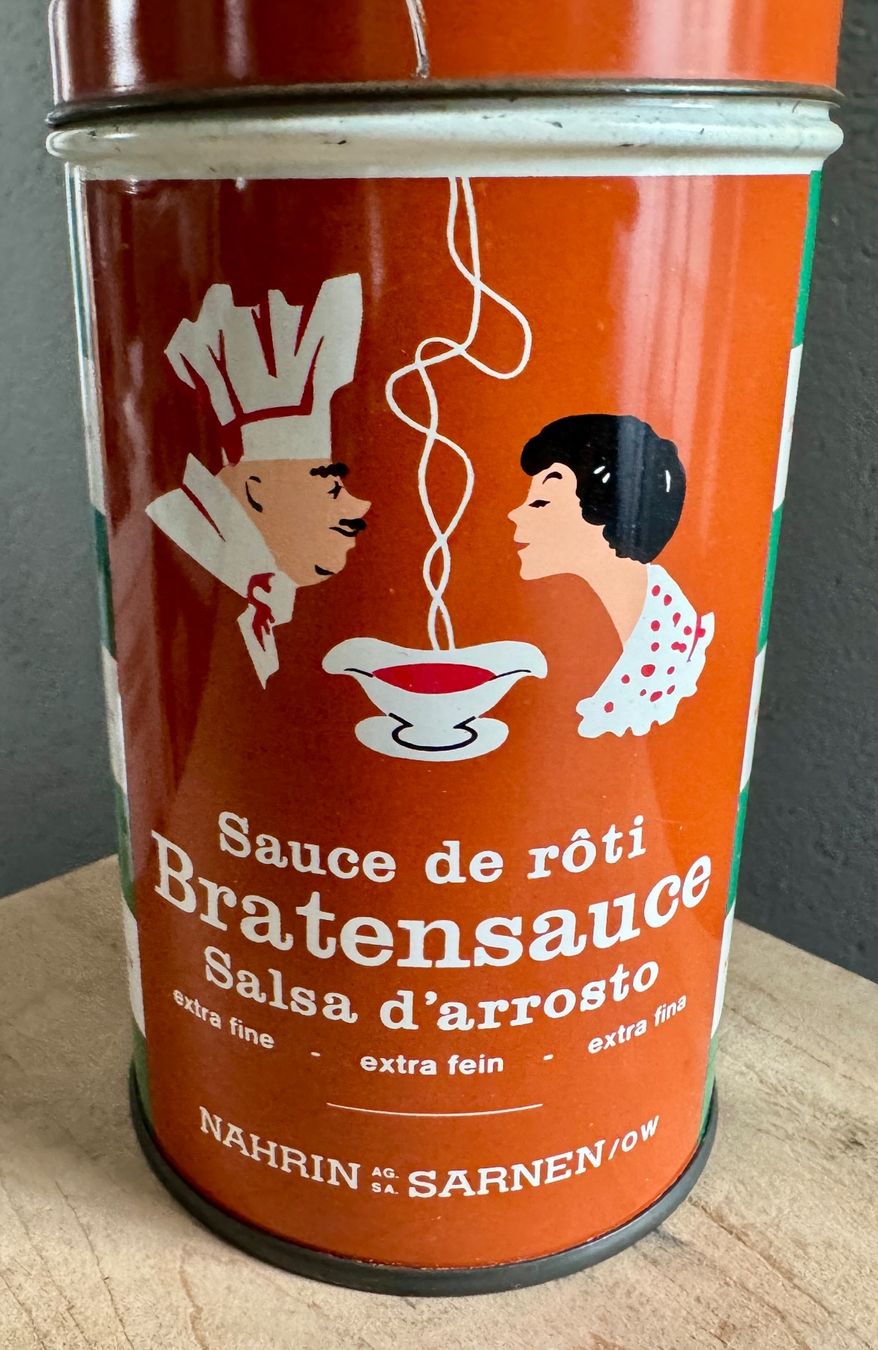 Barattoli: Dekorative alte Blechdose NAHRIN Sarnen Bratensauce – Usato da Rothrist venduto da Luckywinner 6