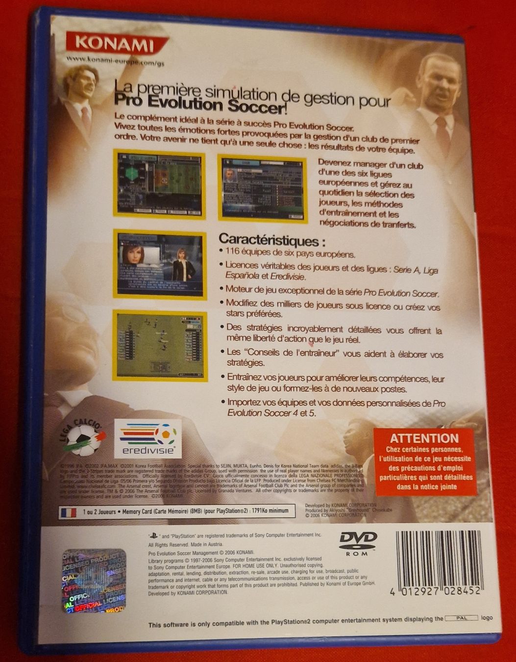 Sony Giochi: PES Management PS2 – Usato da Villars-sur-Glâne venduto da MrLobTec 1