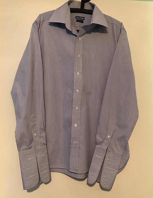 Hemden: Chemise Café Coton Sélection à rayures bleues. Taille 41 – Gebraucht aus Petit-Lancy von areyouinterested