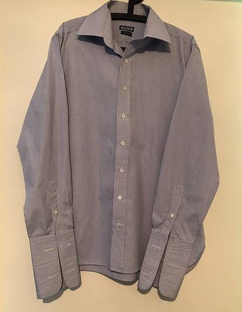 Chemise Café Coton Sélection à rayures bleues. Taille 41