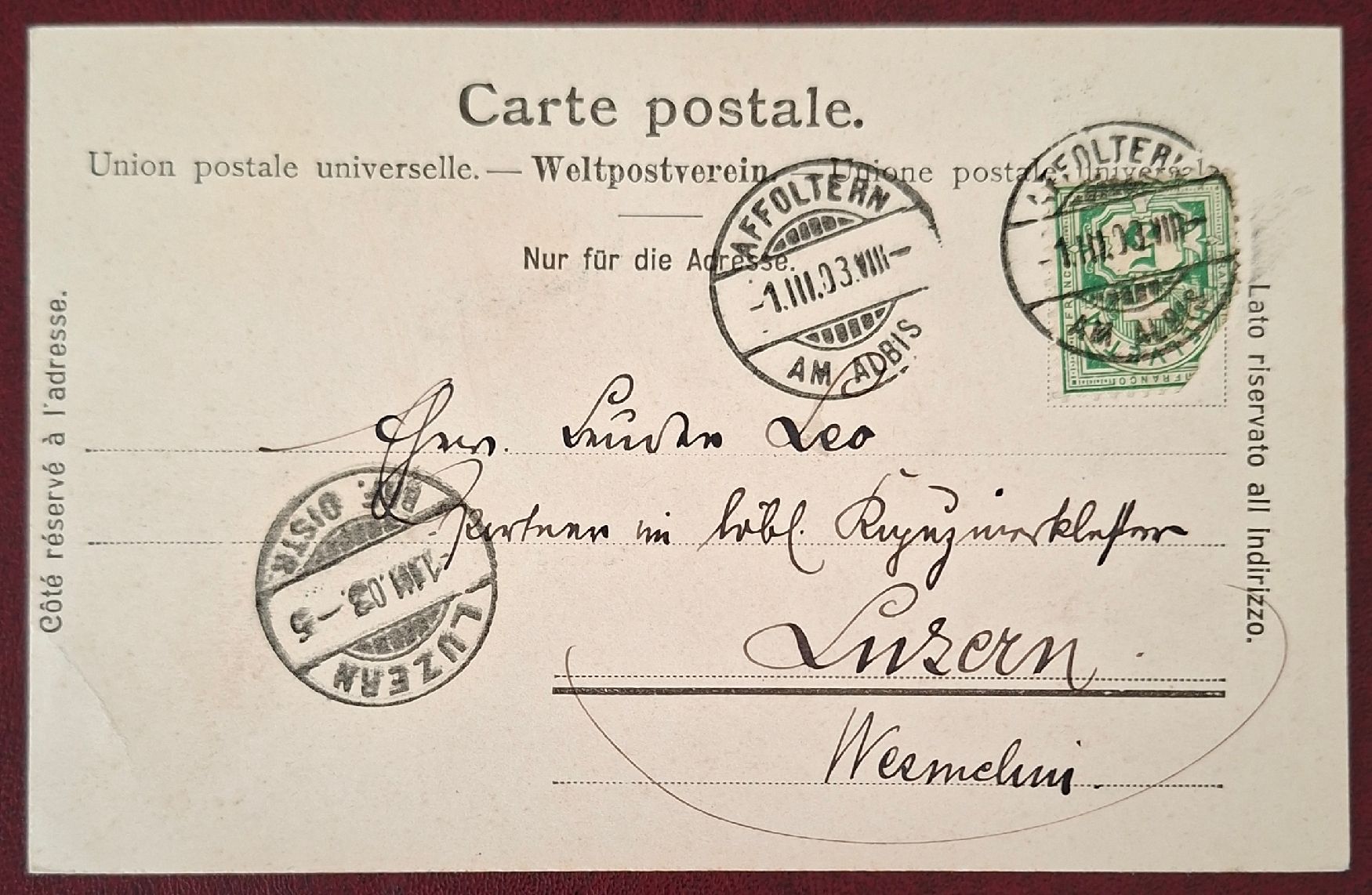 Cartoline postali: Gruss aus Affoltern am Albis – Usato da Affoltern am Albis venduto da Broki-Albis 1