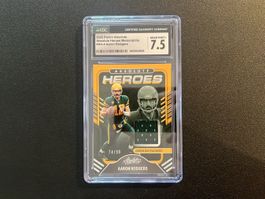 Aaron Rodgers Absolute Heroes Momorabilia 74/99 CGC 7.5