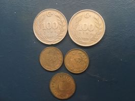 5 Münzen aus der Türkei