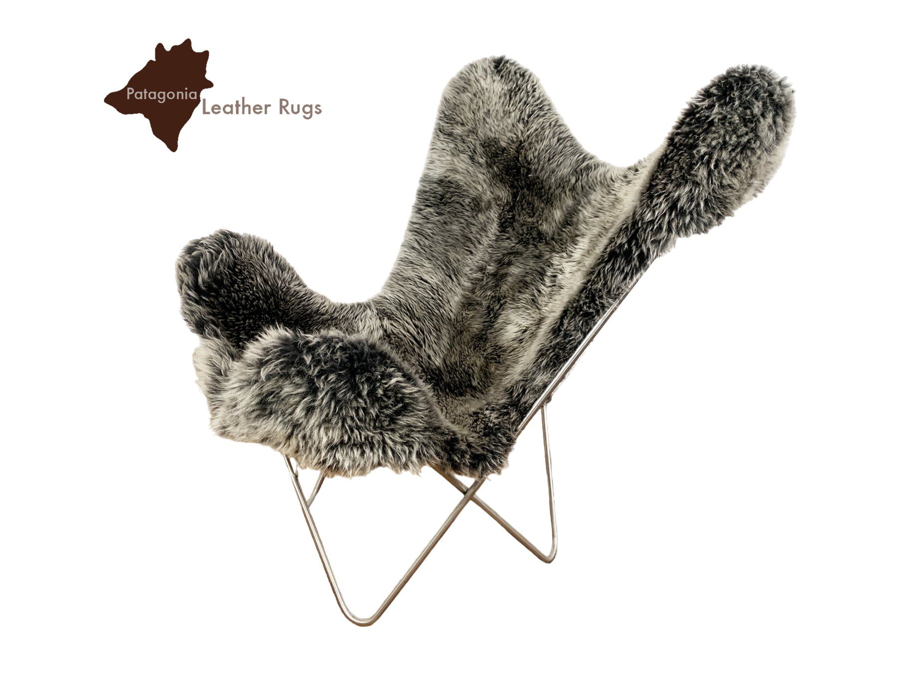 Poltrone: Lammfell Stuhl BKF Grey – Nuovo e nell'imballaggio originale da Arbedo venduto da patagonialeatherrugs