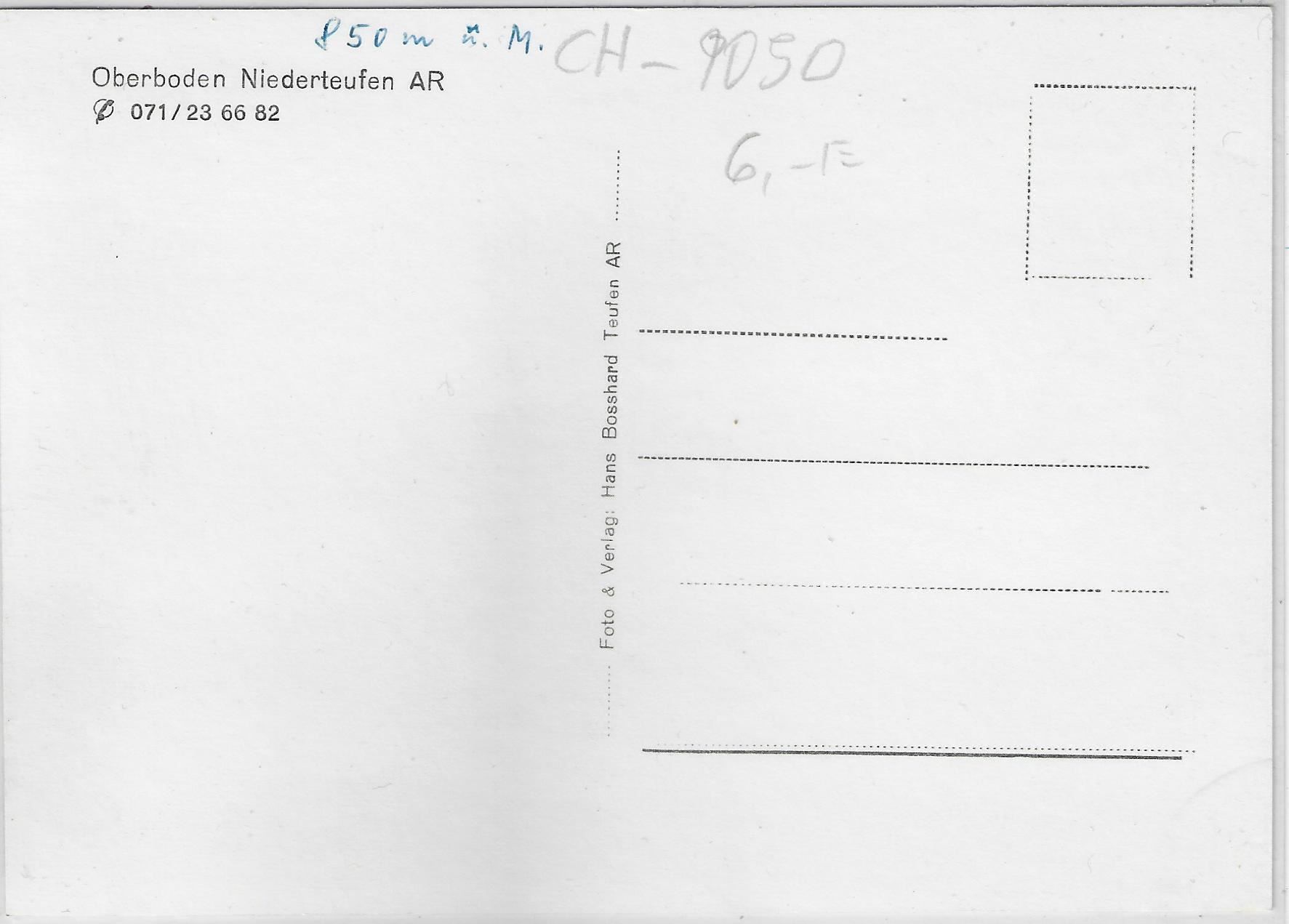 Cartoline postali: Oberboden Niederteufen AR – Usato da Ettingen venduto da Kartenplanet 1