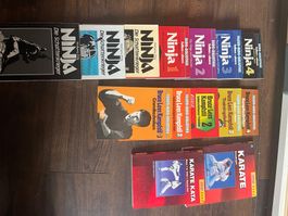 Kampfkunst-Bücher Konvolut: Ninja, Bruce Lee, Karate-Kata...