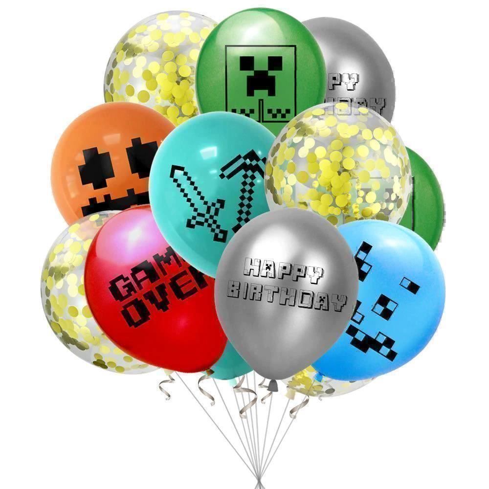Tutte le decorazioni: 12 x Minecraft Latex Ballon – Nuovo e nell'imballaggio originale da Gurmels venduto da Swisspod