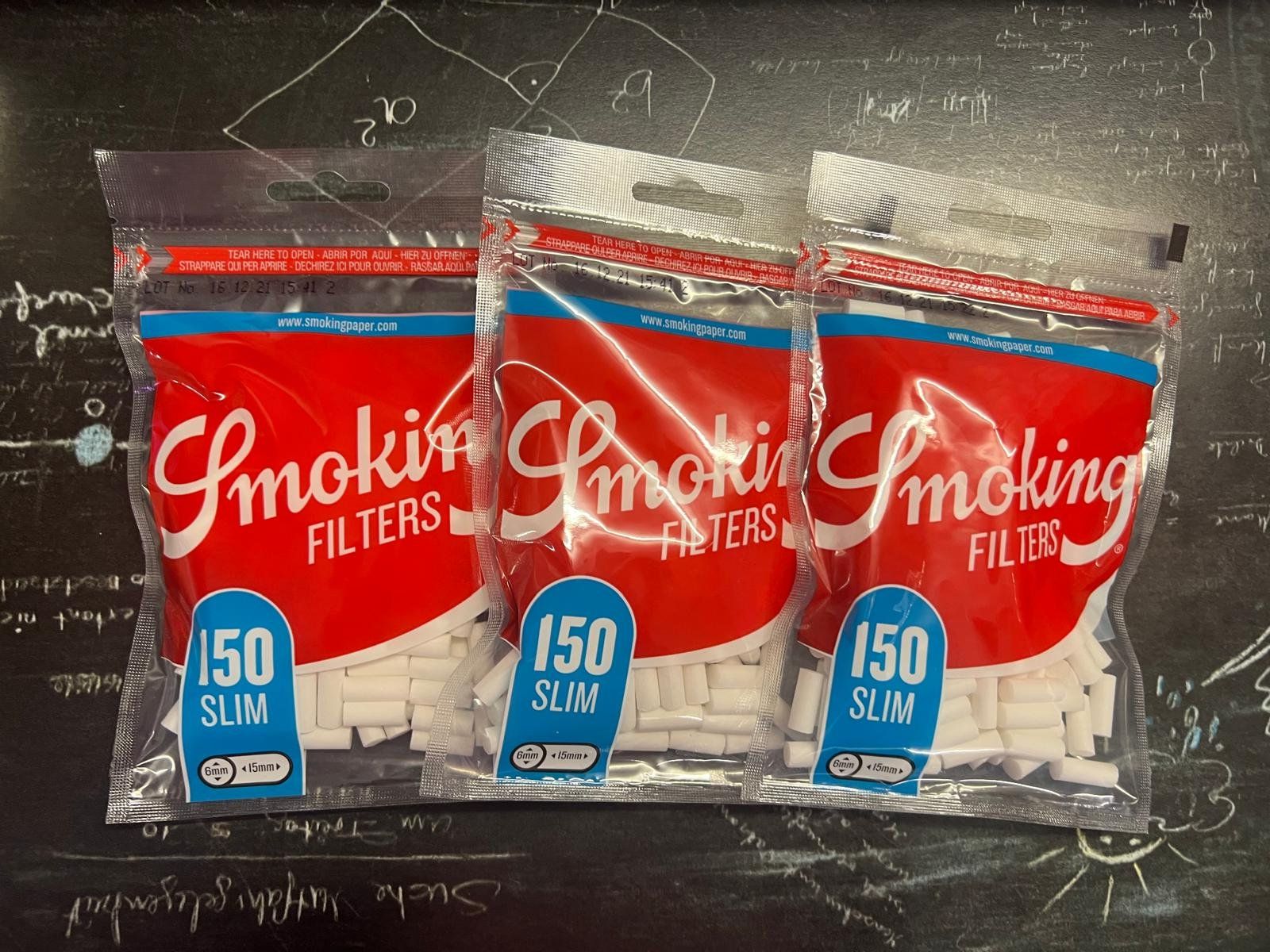 Tabacchi: 3 x 150 Zigarettenfilter Smoking slim – Nuovo e nell'imballaggio originale da Buchs SG venduto da Pocolocoli