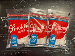 3 x 150 Zigarettenfilter Smoking slim
