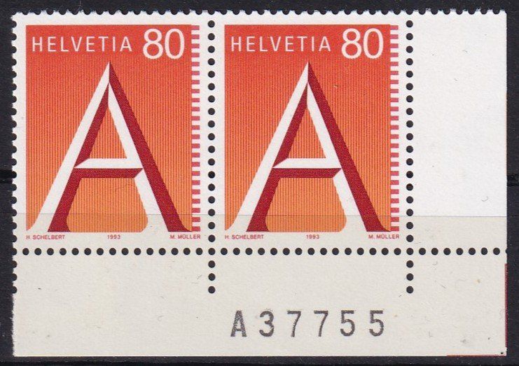 Tutti i francobolli: CH 1993, A-Post, mit Bogennummer, SBK 838** – Nuovo (secondo la descrizione) da Castione venduto da Rx-stamps