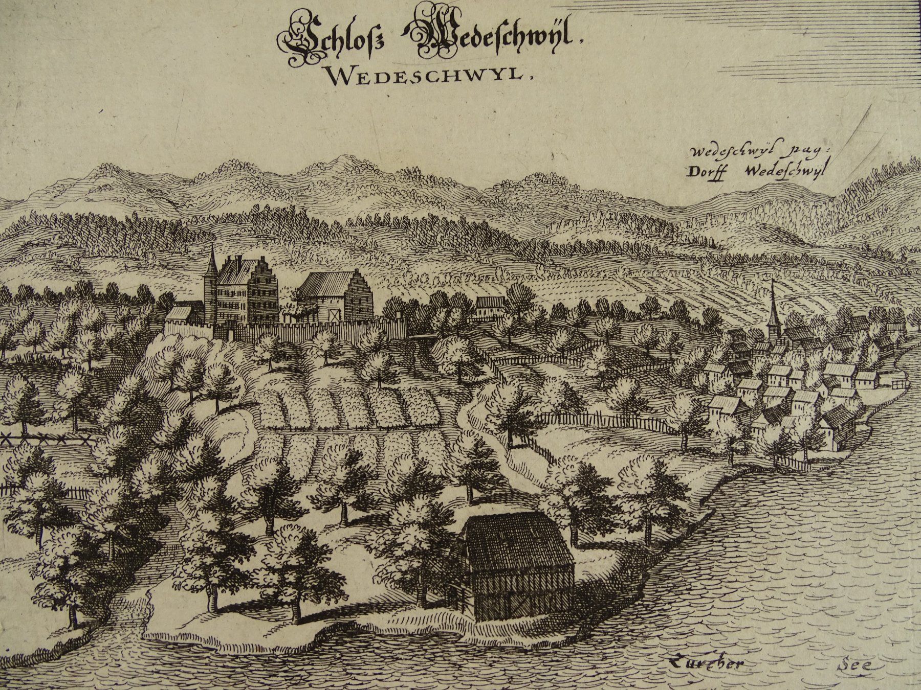 Incisioni: WÄDENSWIL, KUPFERSTICH 1654 – Usato da Grüningen venduto da Kartensammler 2