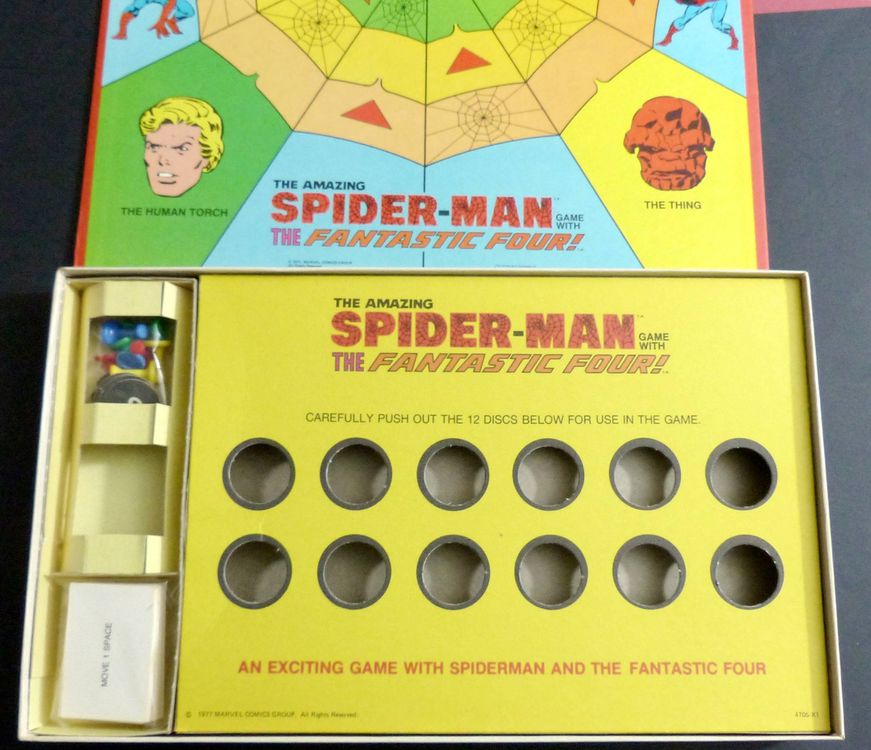 THE AMAZING SPIDER-MAN BOARD GAME WITH THE FANTASTIC FOUR !!