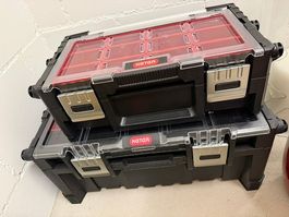 2er-Set Keter Werkzeugkisten (22" & 18") mit Etagensystem
