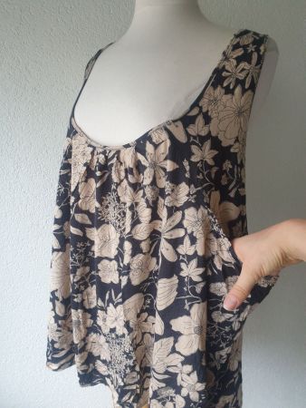 TOP SOMMERTOP ANA MORELLI S 36 FLOWER TUNIKA KLEID DRESS