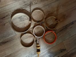 7 Tlg Stick Konvolut Ringe Stickrahmen Rahmen Halter