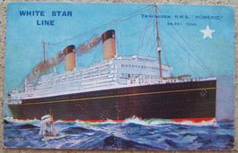 AK WHITE STAR LINE "R.M.S. HOMERIC" 1928