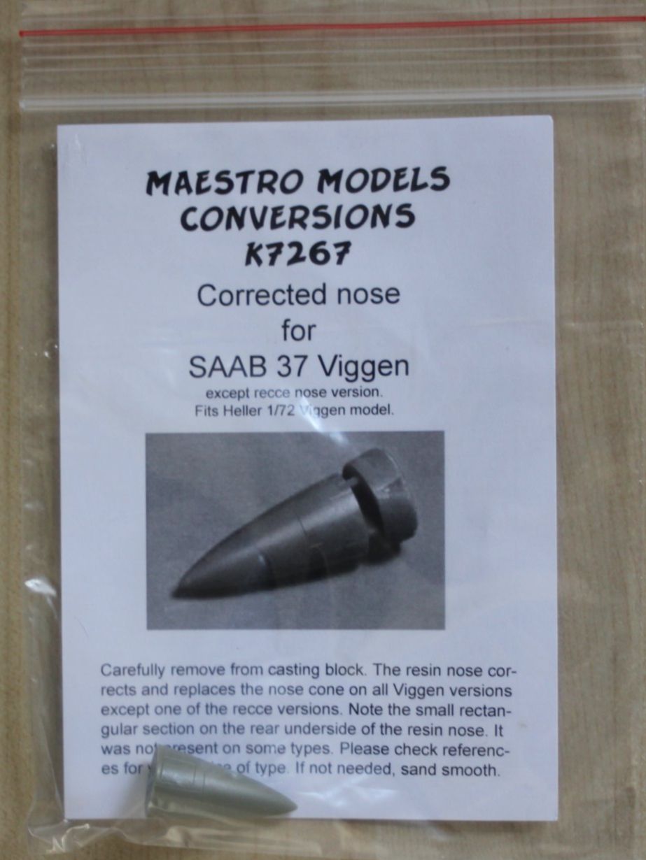 Modellbausätze & Standmodelle: Conversion 1:72 - SAAB 37 Viggen corrected Nose – Neu (gemäss Beschreibung) aus Koppigen von F4Fan