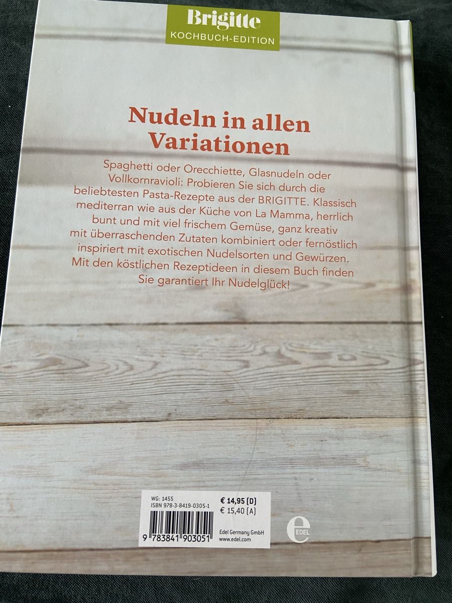 Libri: Brigitte Kochbuch-Edition Pasta Rezepte – Nuovo e nell'imballaggio originale da Luzern venduto da waterfront1 1