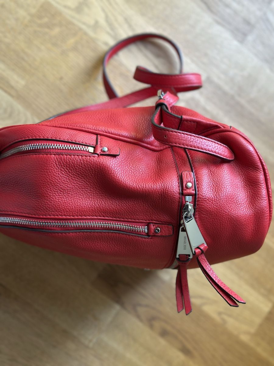 Michael Kors Zaini: Michael Kors Rucksack, Leder rot – Nuovo (secondo la descrizione) da Basel venduto da FatmaCan52 3