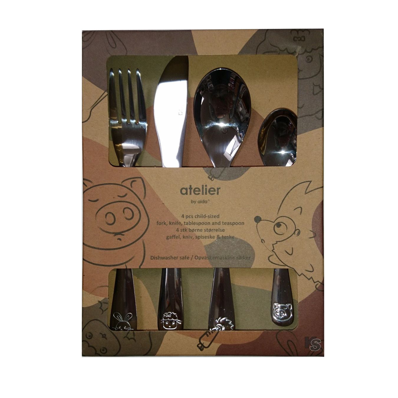 Set di posate: Kinderbesteck Besteck Set 4-tlg. – Nuovo e nell'imballaggio originale da Wettingen venduto da kochshop 1