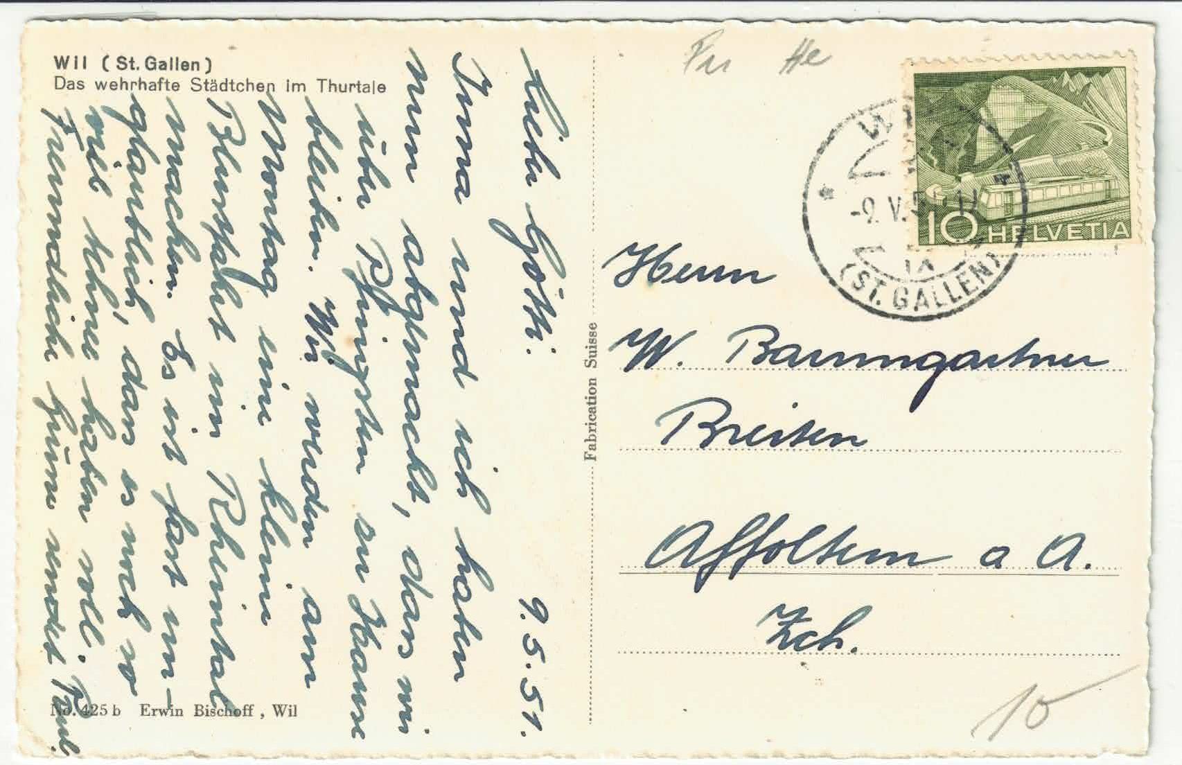 Cartoline postali: Wil SG - Generalansicht – Usato da Ettingen venduto da Kartenplanet 1