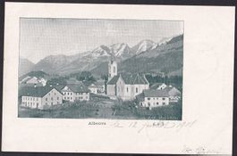 Albeuve Dorfansicht Künstlerkarte