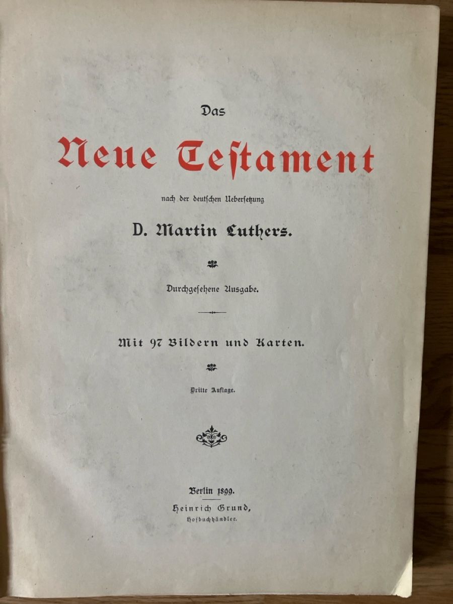 Libri: Das Neue Testament mit 97 Bildern 1899 – Usato da Aesch BL venduto da Vondenbienen 3
