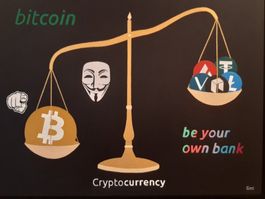 Destockage ⭐Peinture pop art edition 80x60 - Bitcoin/crypto