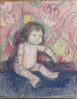 Künstler ? unleserlich signiert ORIGINAL  Pastell Gemälde