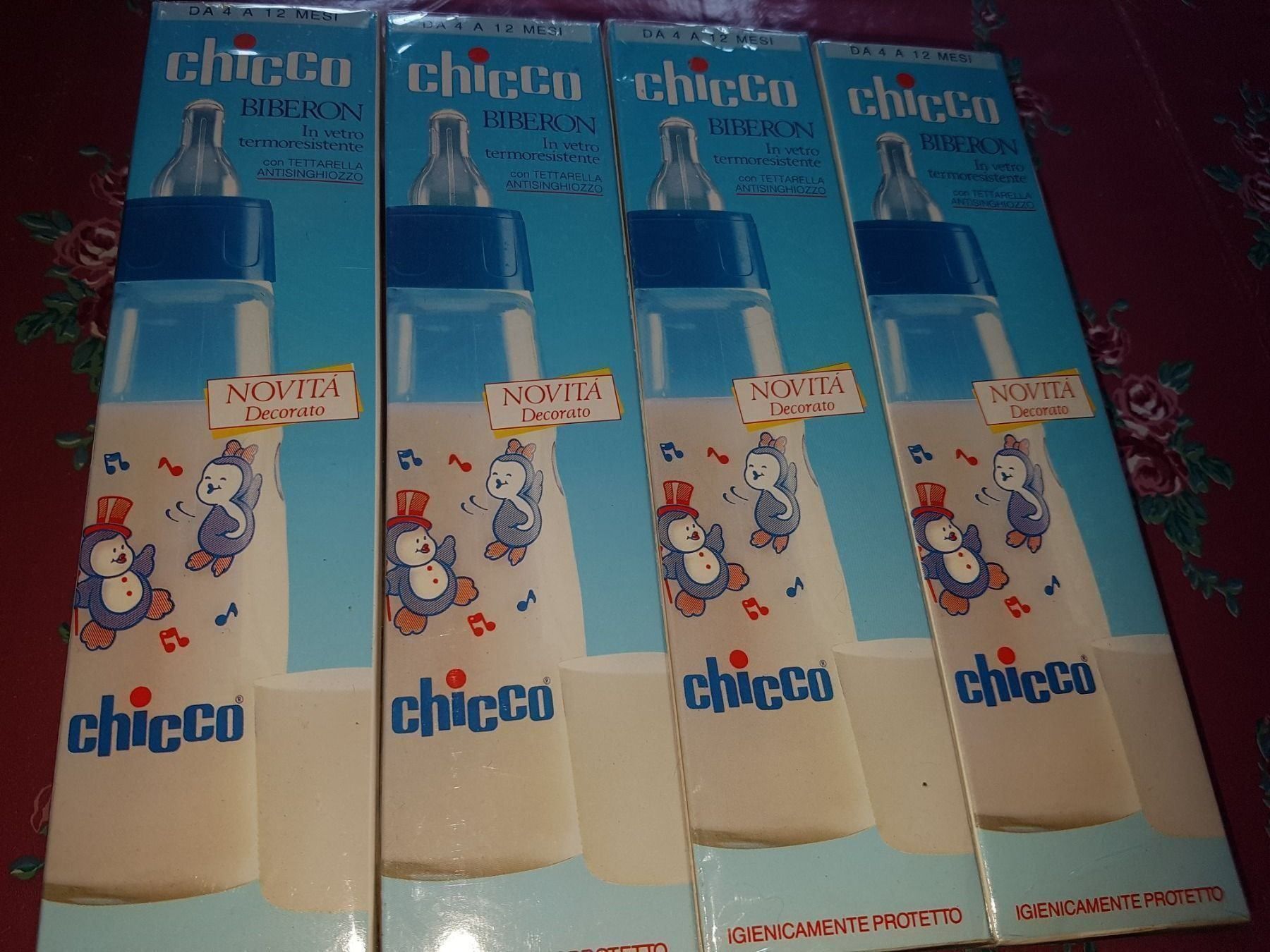 Chicco Pasti del neonato: 3 Glasschoppen flaschen chicco – Nuovo e nell'imballaggio originale da Schwarzenburg venduto da Sunny0290