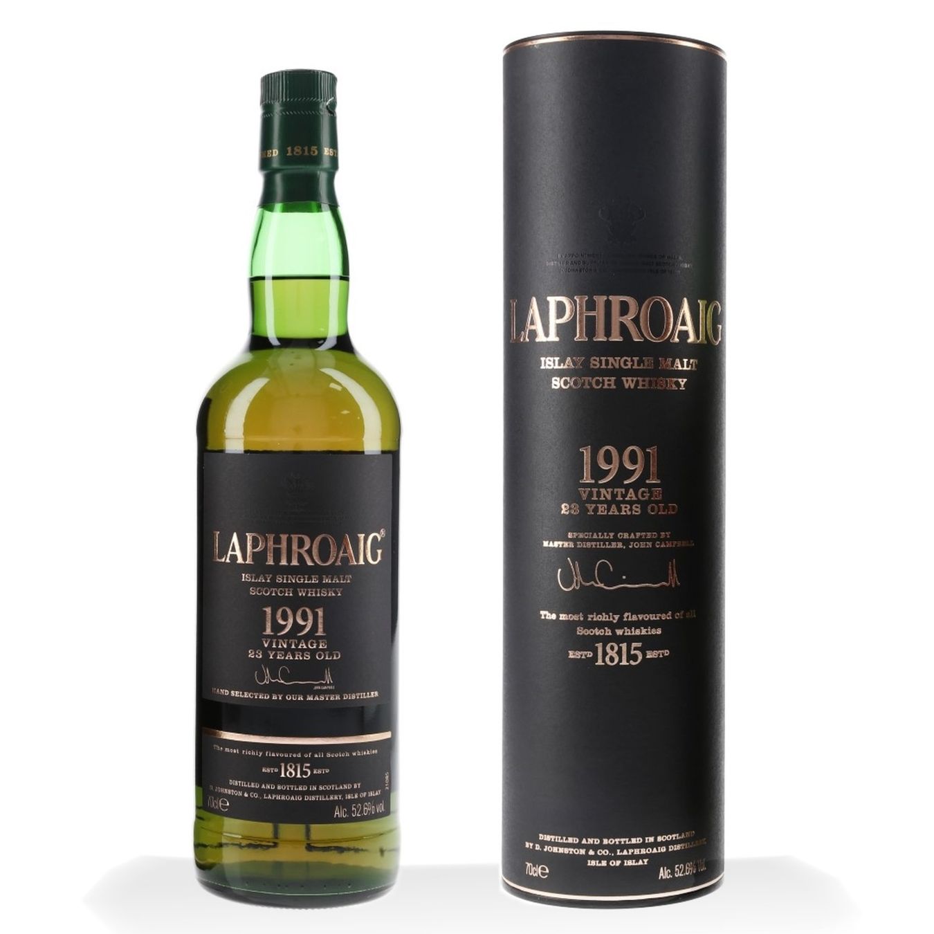Laphroaig Bevande alcoliche: Laphroaig 1991 23Y Vintage 2014 Release 52.6% – Usato da Wohlen AG venduto da MAXMALT