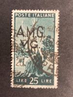 Triest 1945/47 25 Lire Briefmarke Italien mit Aufdruck gest.