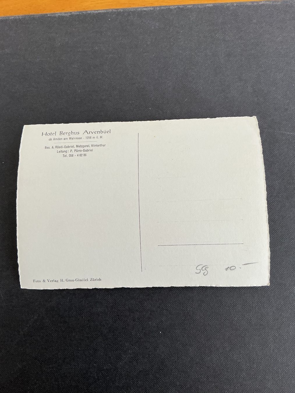 Cartoline postali: Hotel Berghus Arvenbüel Amden am Walensee – Usato da Bassersdorf venduto da F-104fan 1