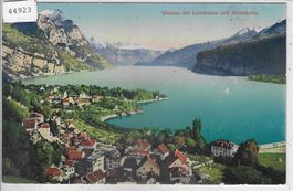Weesen mit Leistkamm und Alvierkette - Litho