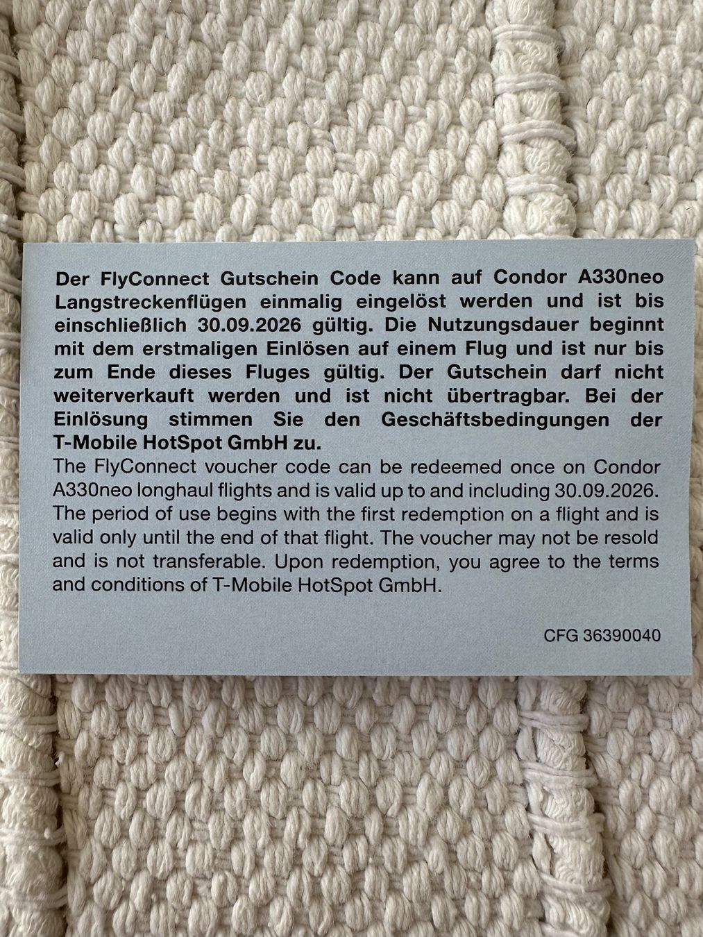 Pigiami: Condor Business Class Pyjama Gr. L/XL, plus FlyConnect Surf – Nuovo e nell'imballaggio originale da Küsnacht ZH venduto da Nano_zh 3